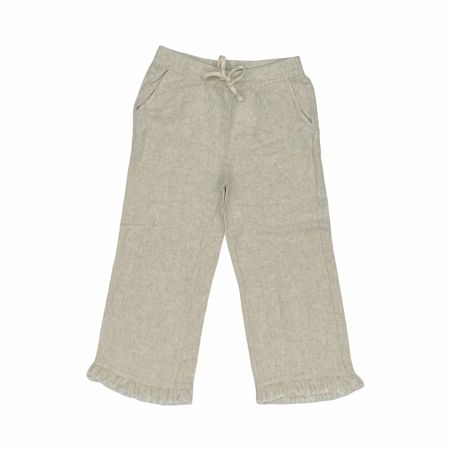 Pants Cropped By Multiples In Cream, Size:Xs