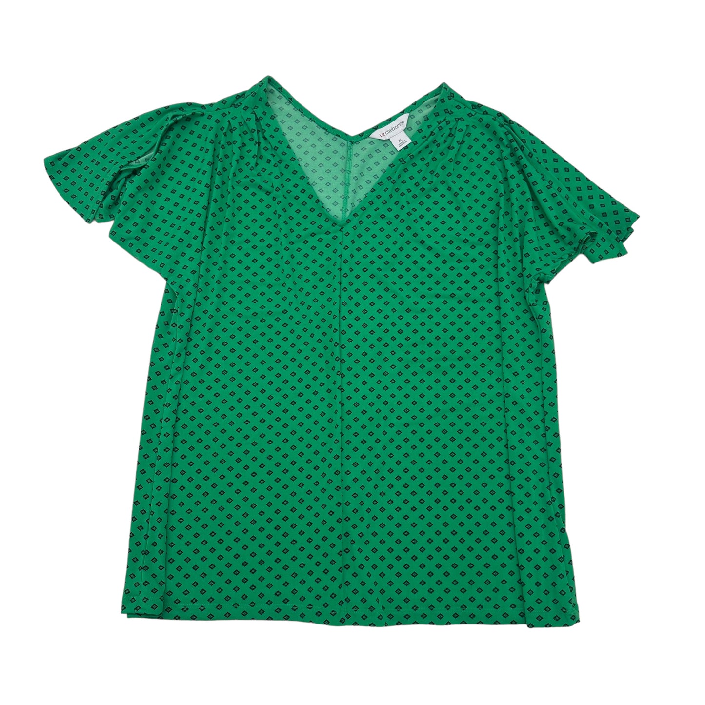 GREEN LIZ CLAIBORNE BLOUSE SS, Size XL