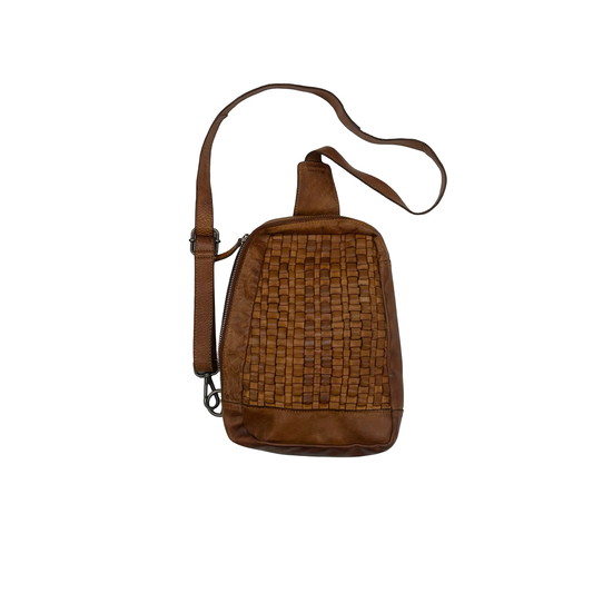 Backpack Leather By Clothes Mentor In Brown, Size:Medium