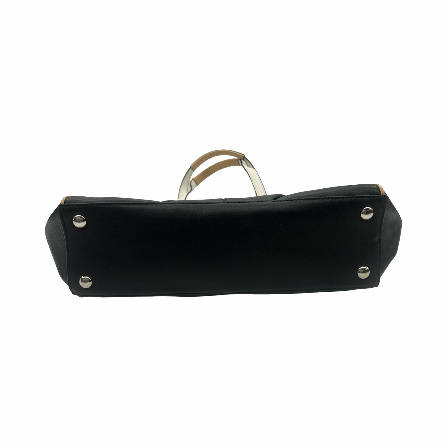 Handbag Designer By Coach In Black & Tan, Size:Medium
