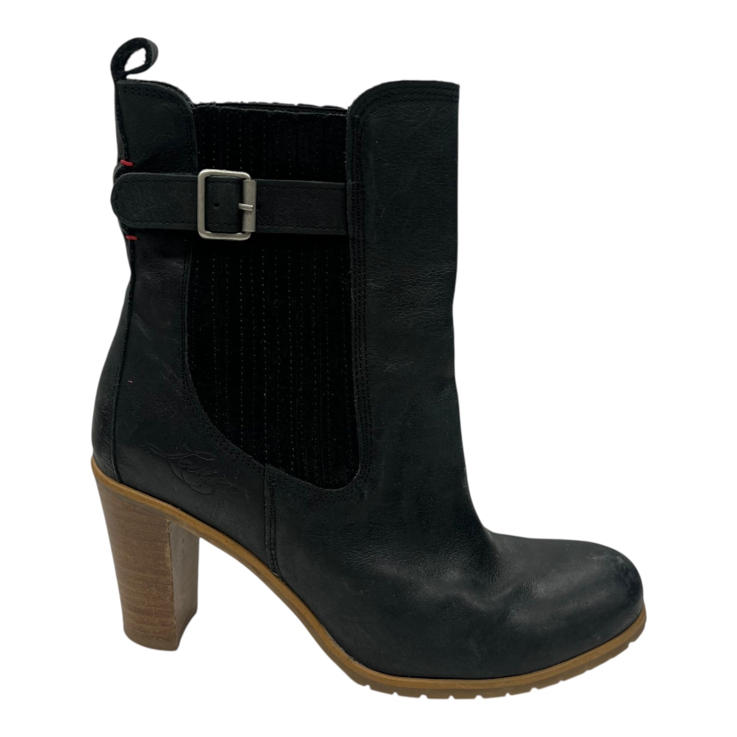 Boots Ankle Heels By Clothes Mentor In Black, Size:9