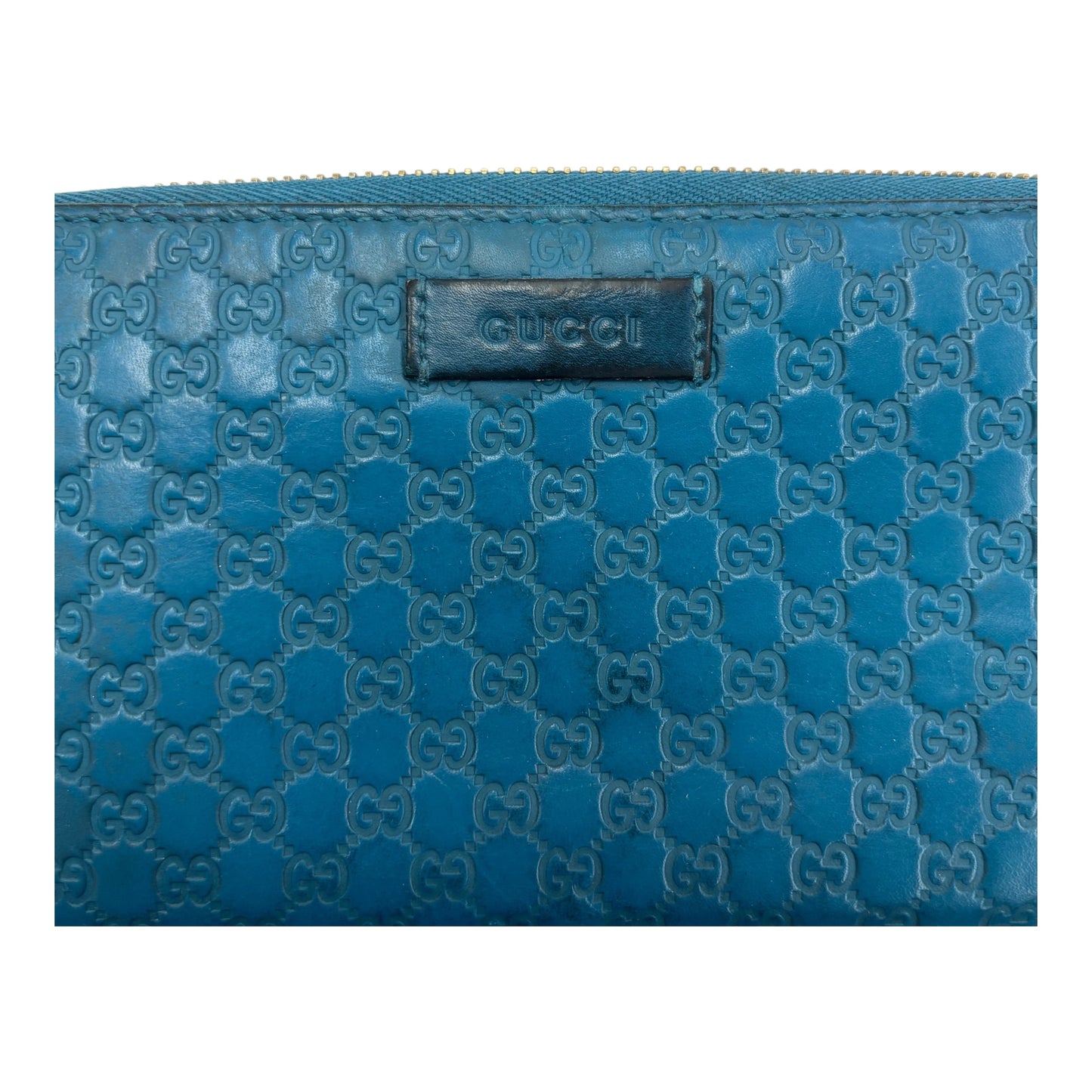 Wallet Luxury Designer By Gucci In Teal, Size:Medium