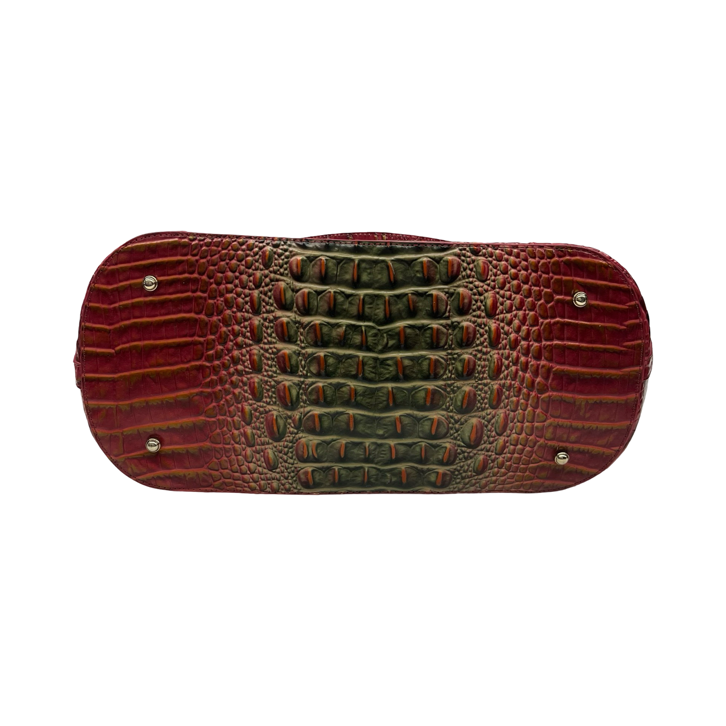 Handbag Designer By Brahmin In Green & Red, Size:Large