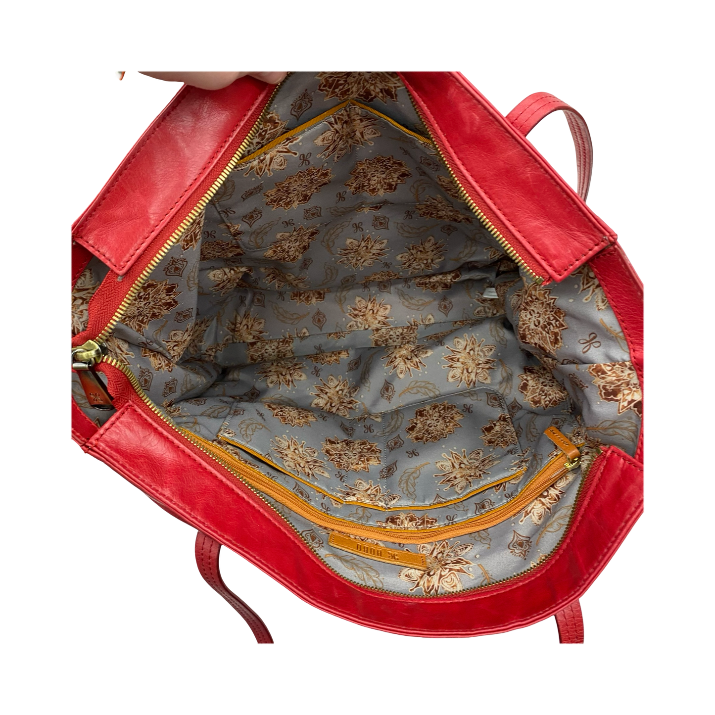 Handbag Leather By Hobo Intl In Red, Size:Large