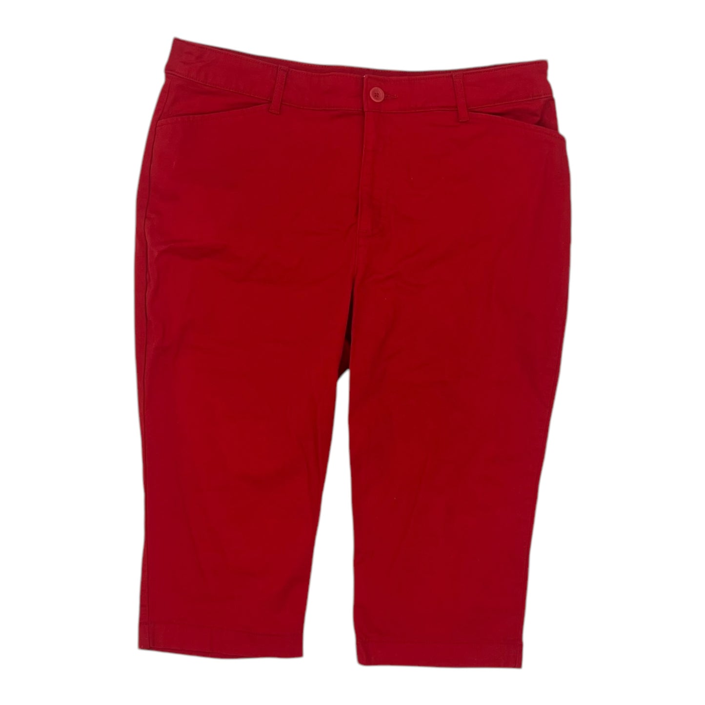 Pants Cropped By St Johns Bay In Red, Size:18