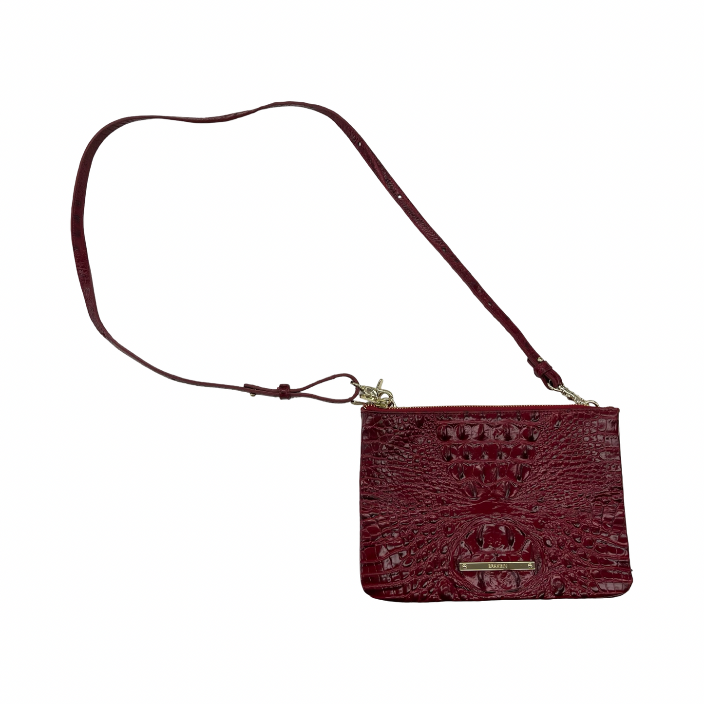 Crossbody Designer By Brahmin In Red, Size:Small