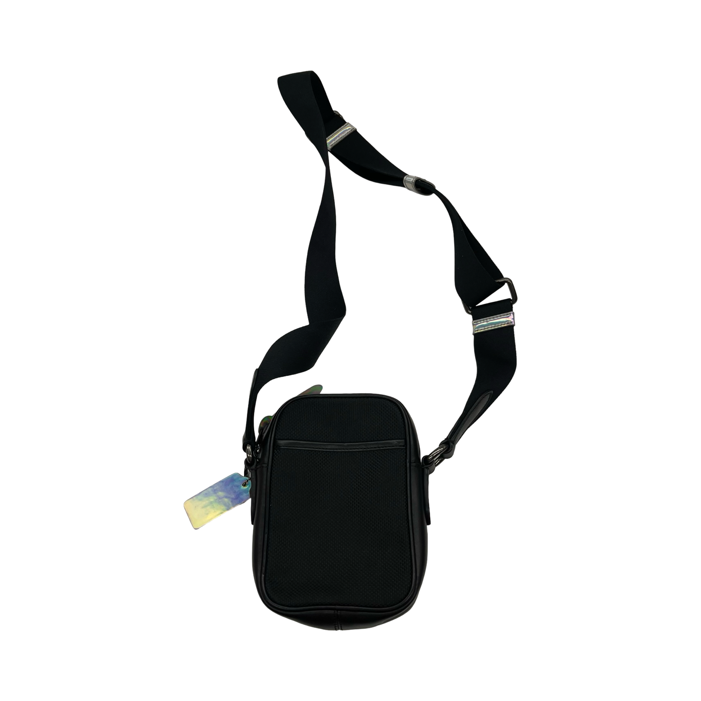 Crossbody Designer By Coach In Black & Silver, Size:Small