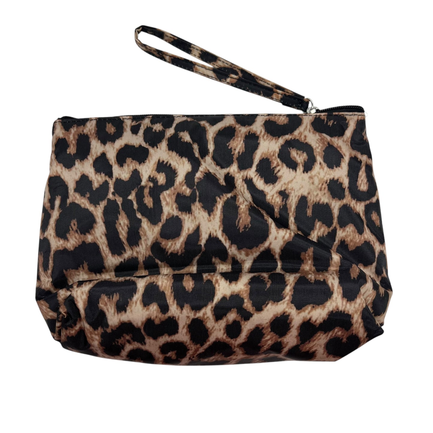 Makeup Bag By Clothes Mentor In Leopard Print, Size:Medium