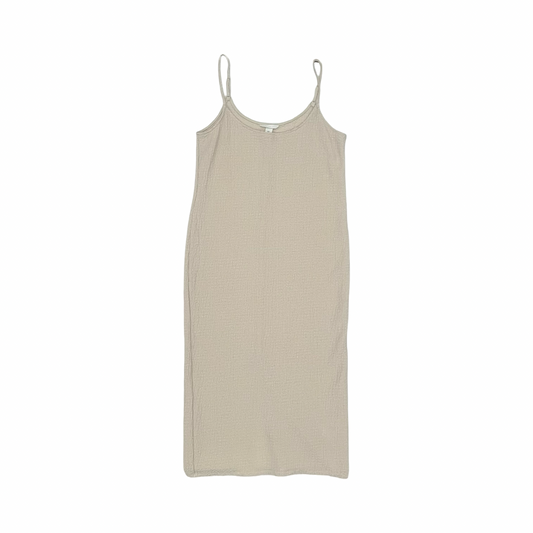 Dress Casual Midi By H&M In Tan, Size:Xl