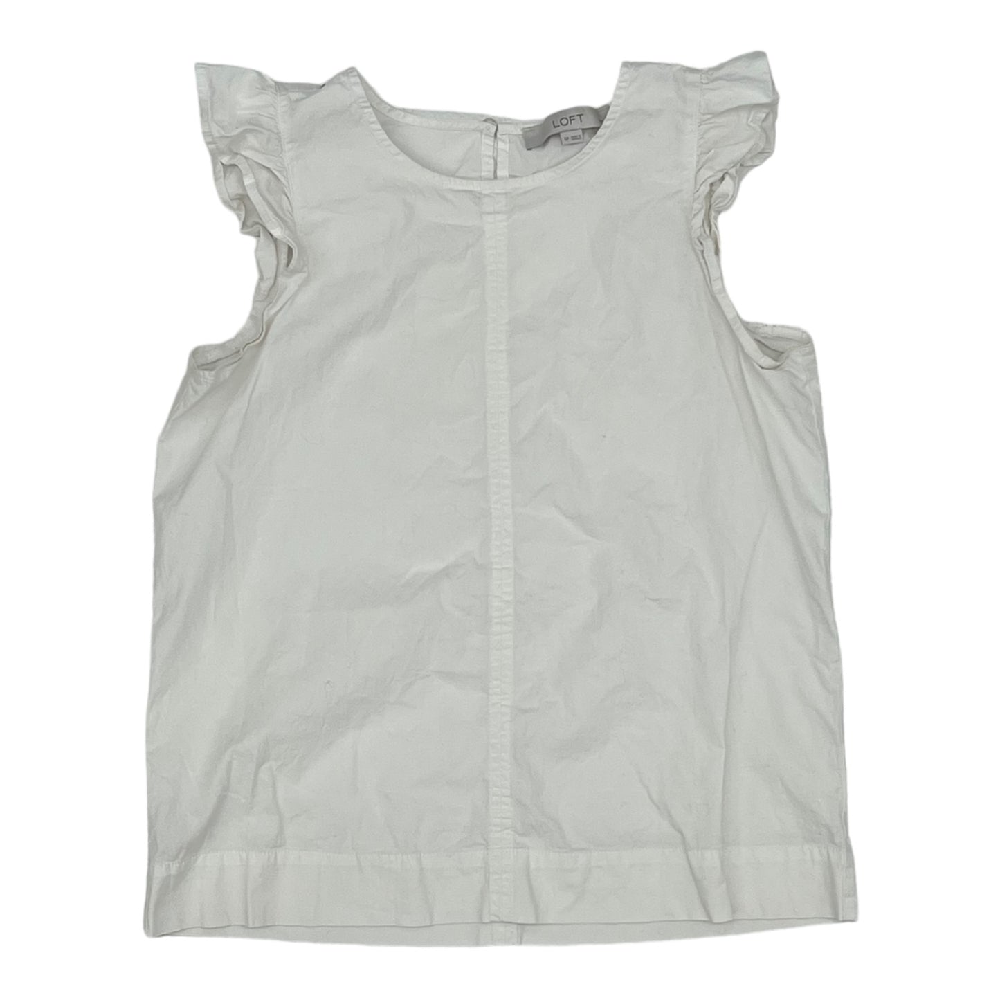 WHITE TOP SLEEVELESS by LOFT Size:S