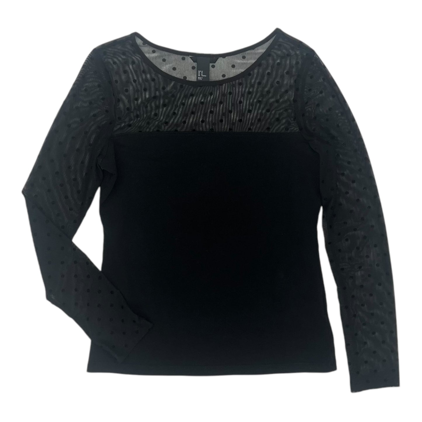 Top Ls By H&M In Black, Size:M