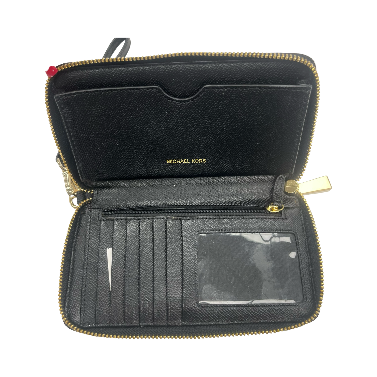 Wallet Designer By Michael Kors In Black & Gold, Size:Medium