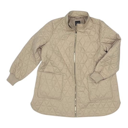 Coat Puffer & Quilted By Lane Bryant In Tan, Size:1X