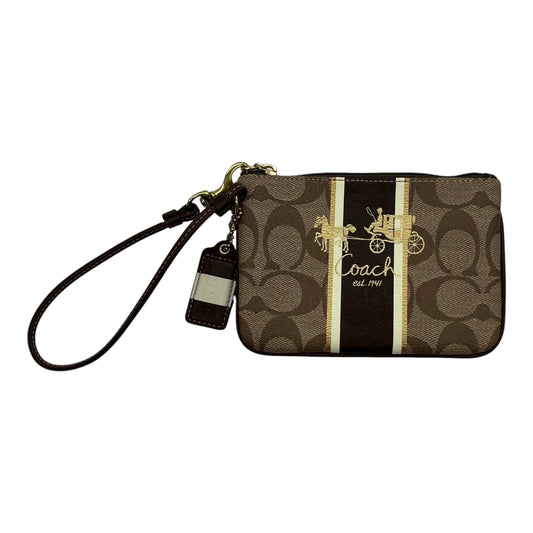 Wristlet Designer By Coach In Tan, Size:Small