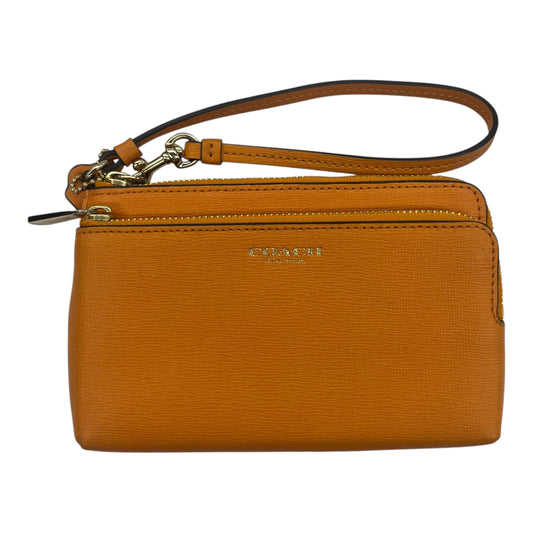 Wristlet Designer By Coach In Orange, Size:Small