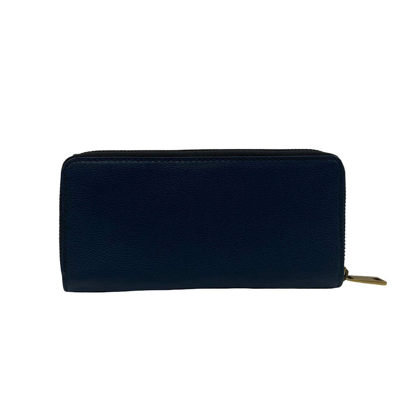 Wallet Leather By Fossil In Navy, Size:Large