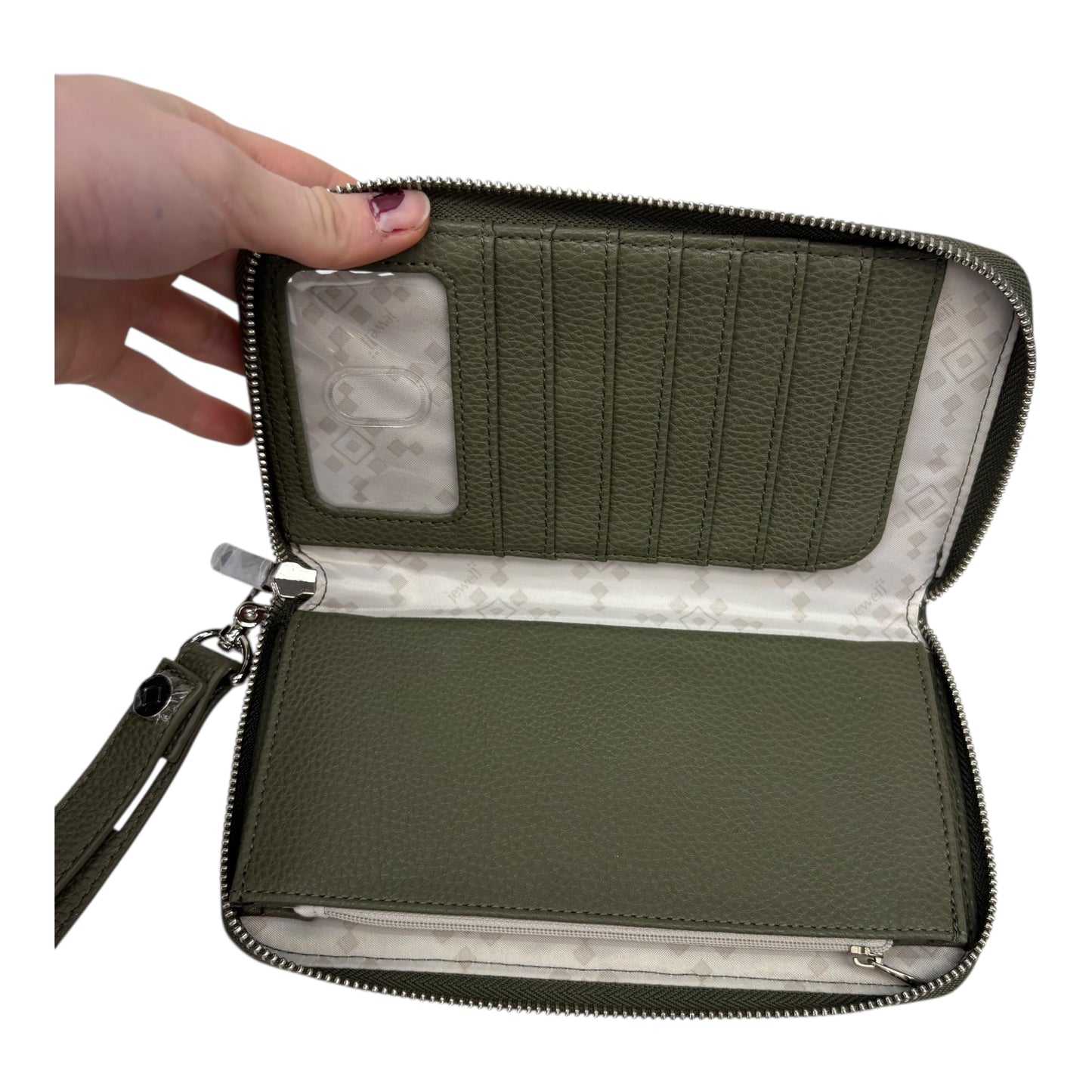 Wristlet By Jewell In Green, Size:Medium