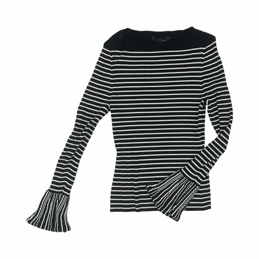 Blouse Ls By White House Black Market In Black & White, Size:Xl