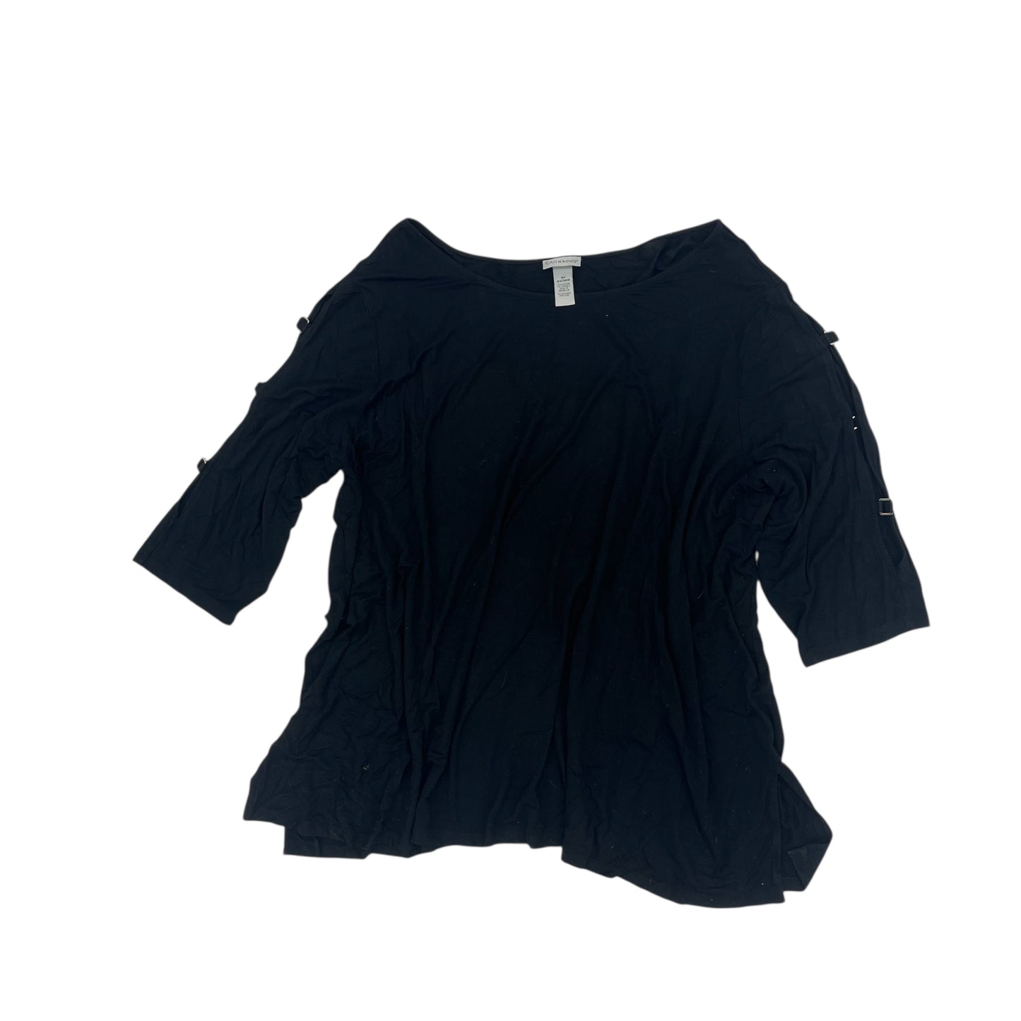 Blouse 3/4 Sleeve By Clothes Mentor In Black, Size:4X