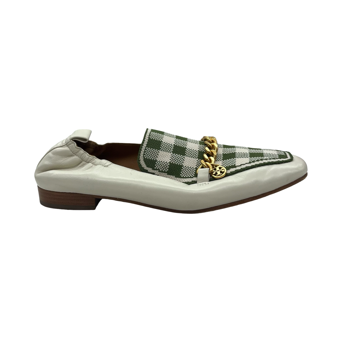 Shoes Designer By Tory Burch In Cream & Green, Size:9.5