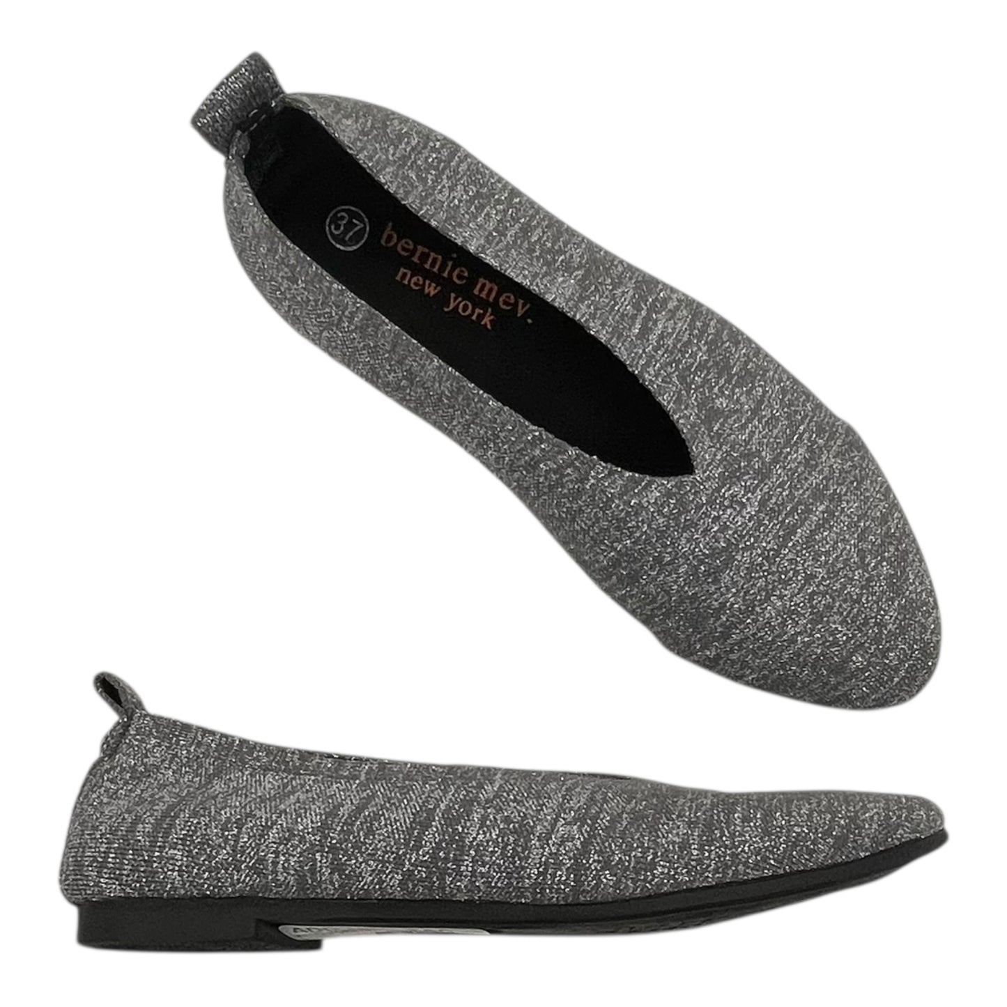 Shoes Flats By Bernie Mev In Silver, Size:6.5