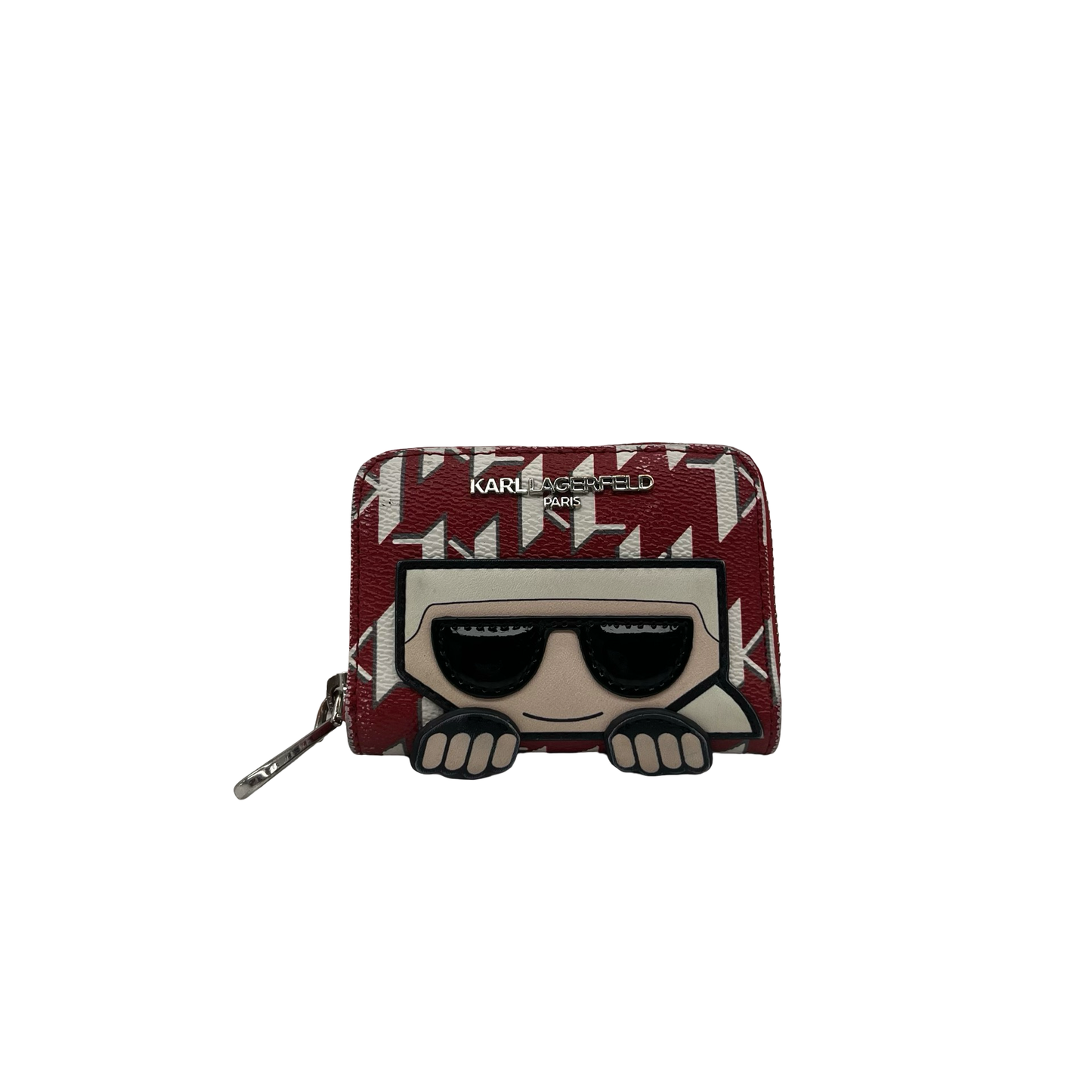 Wallet Designer By Karl Lagerfeld In Red & White, Size:Small
