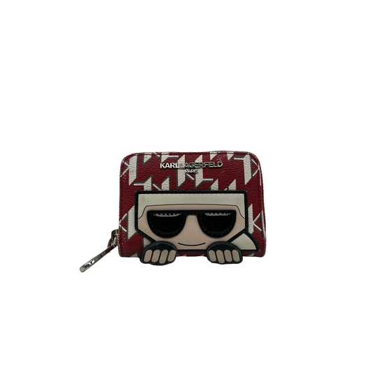 Wallet Designer By Karl Lagerfeld In Red & White, Size:Small