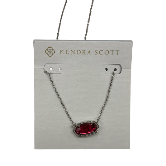 Necklace Pendant By Kendra Scott In Red & Silver