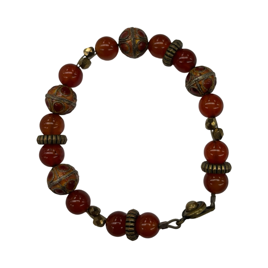 Bracelet Beaded By Clothes Mentor In Red