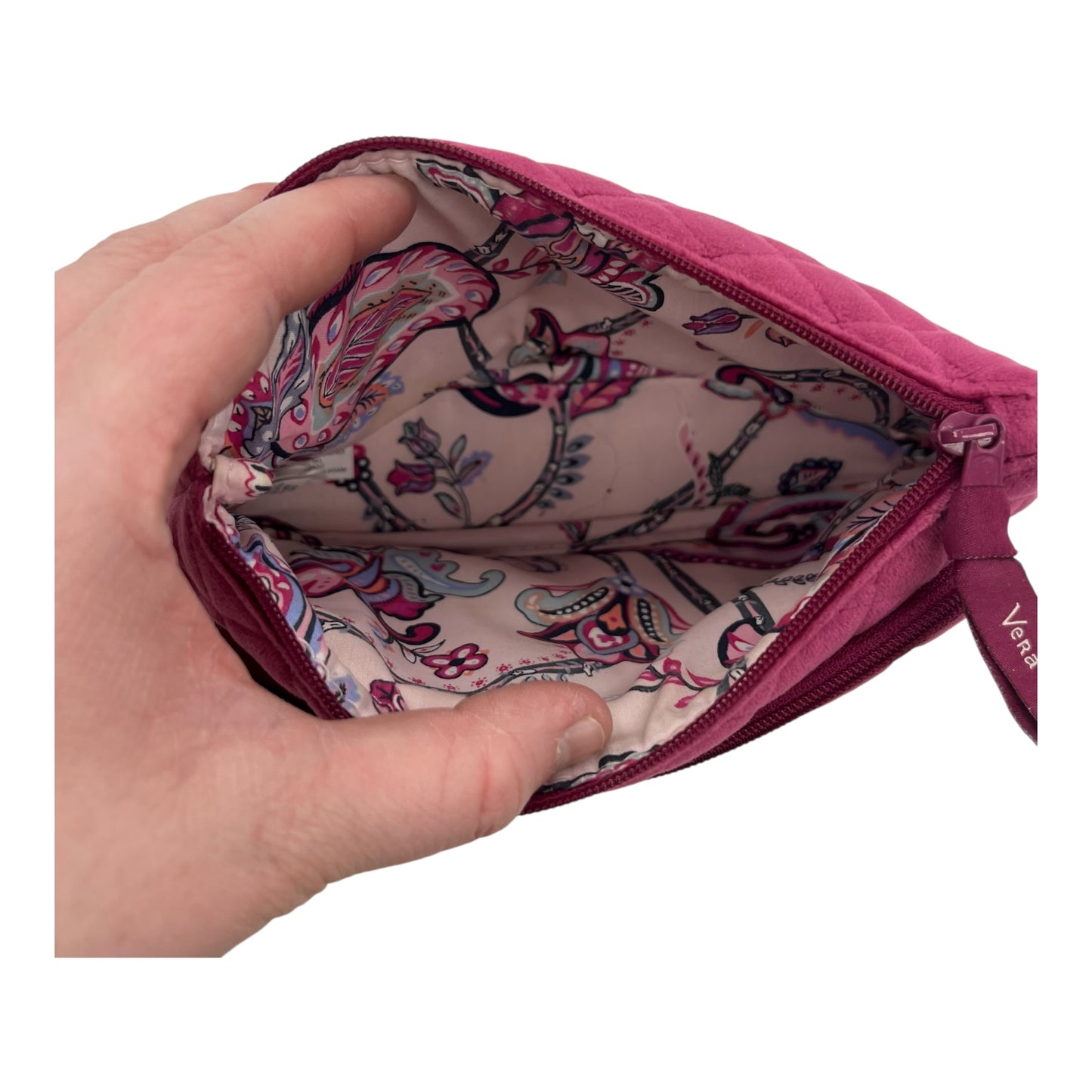 Makeup Bag By Vera Bradley In Pink, Size:Medium