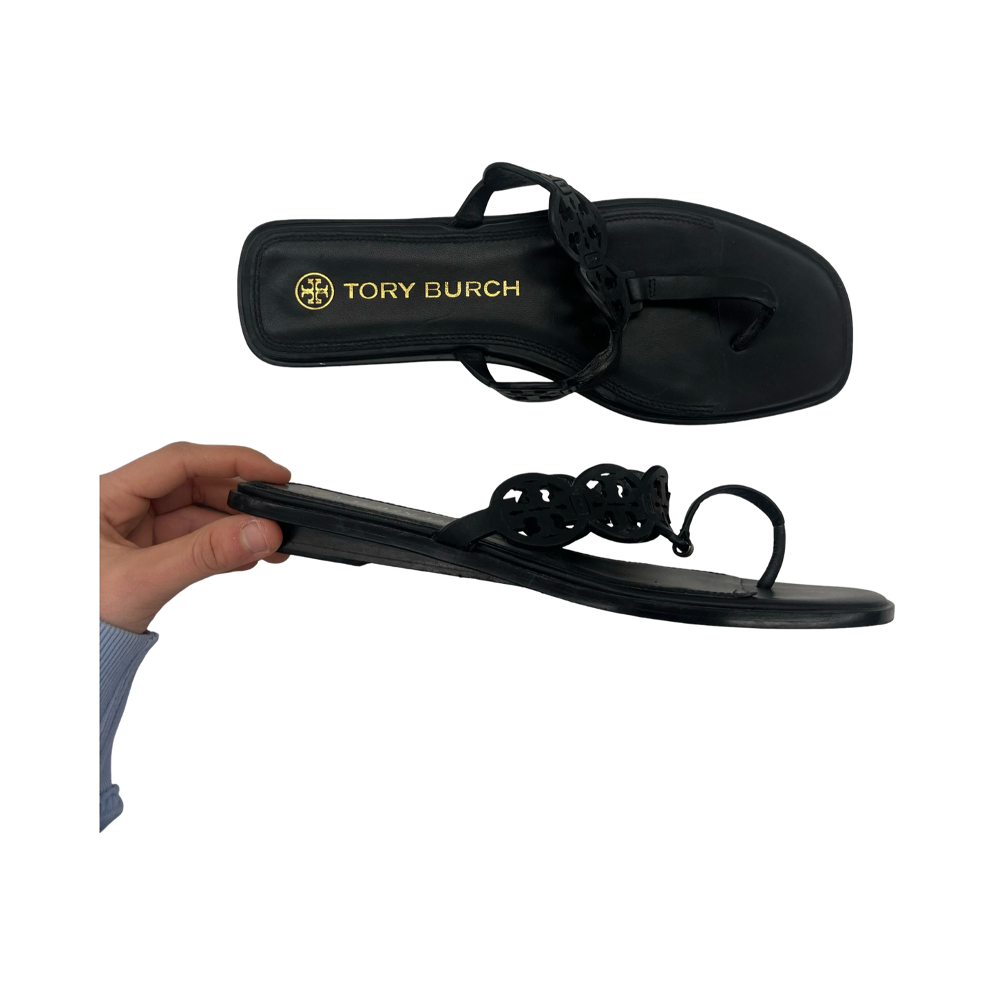 Sandals Designer By Tory Burch In Black, Size:10