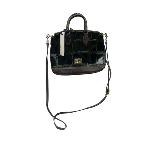 Handbag Designer By Dooney And Bourke In Black & Green, Size:Small