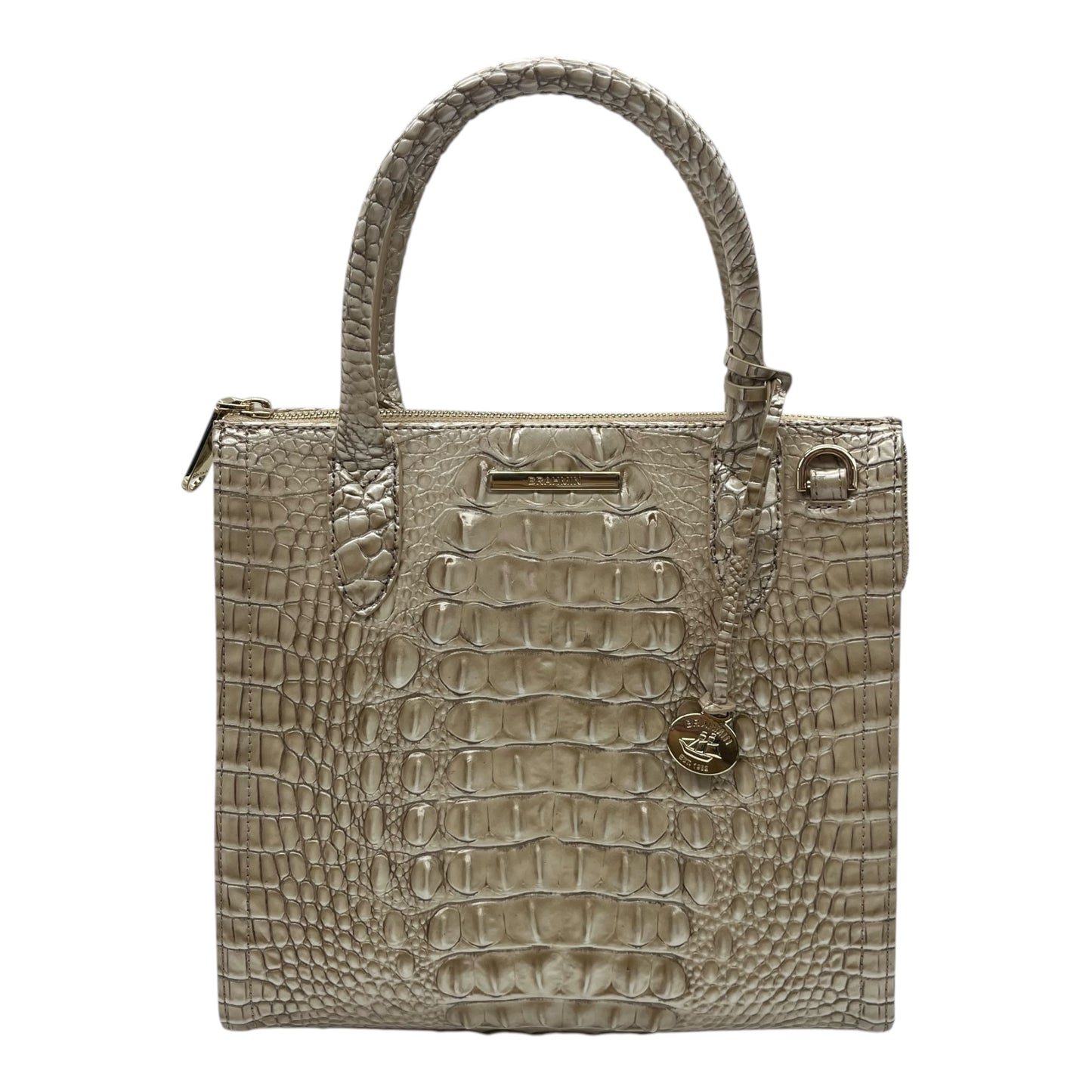 Handbag Designer By Brahmin In Tan, Size:Medium