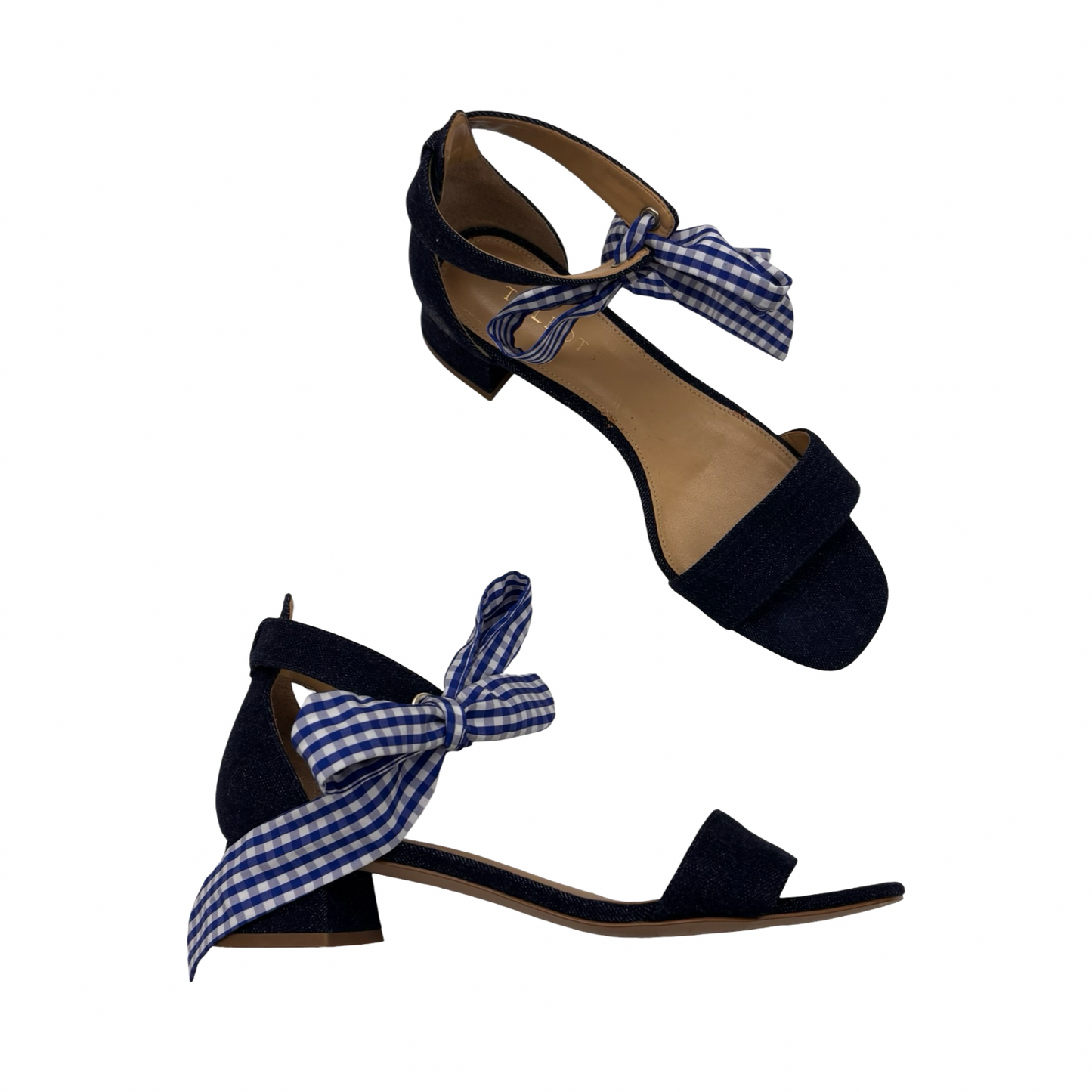 Sandals Heels Block By Talbots In Blue, Size:8.5