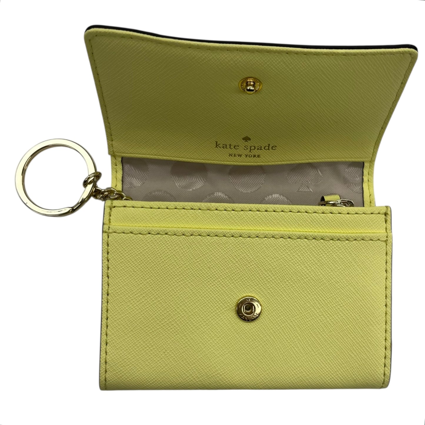 Id/Card Holder Designer By Kate Spade In Yellow