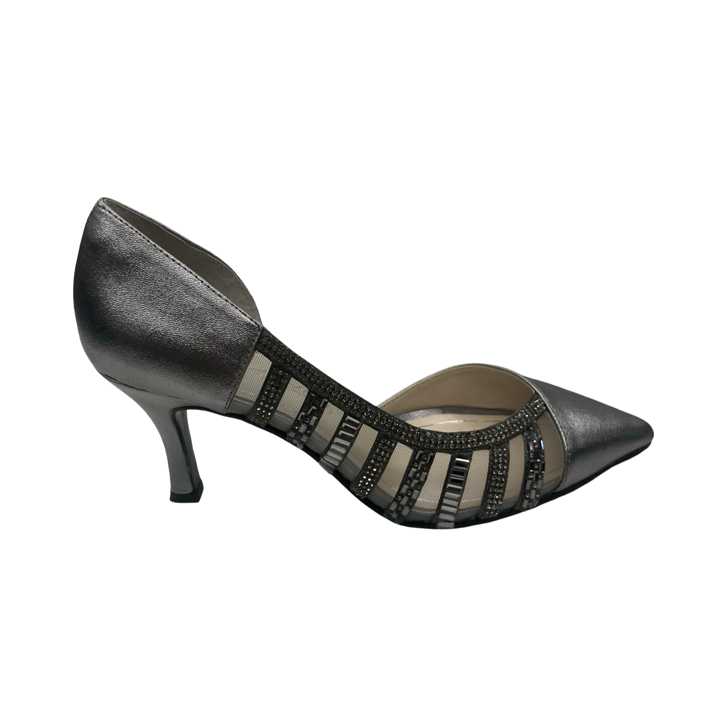 Shoes Heels Stiletto By Clothes Mentor In Silver, Size:7