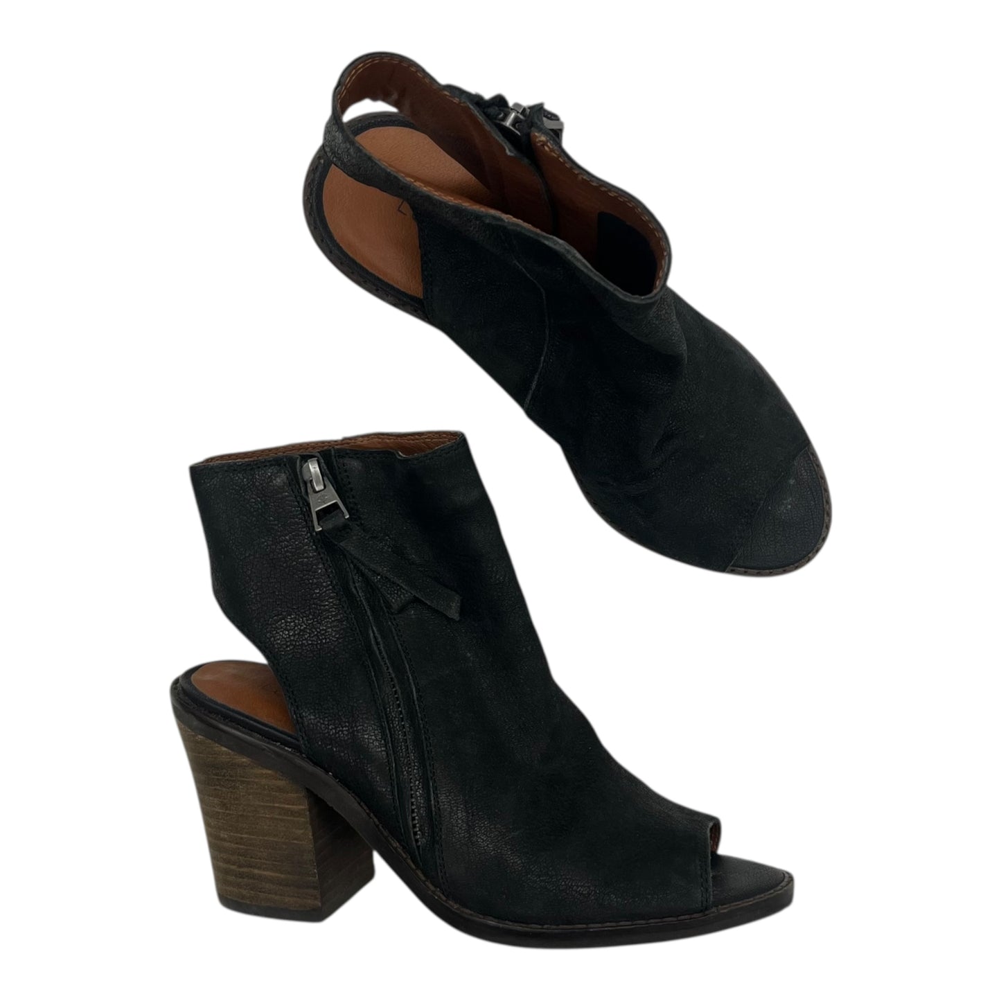 Sandals Heels Block By Lucky Brand In Black, Size:6