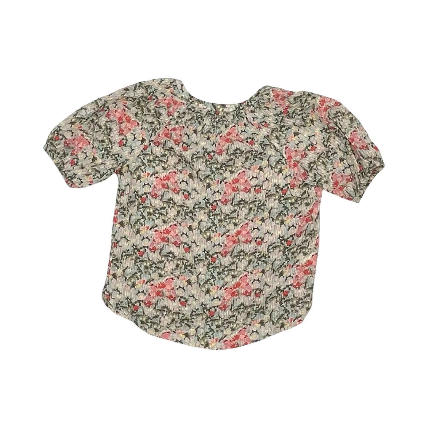 Blouse Ss By Loft In Green & Pink, Size:Xs