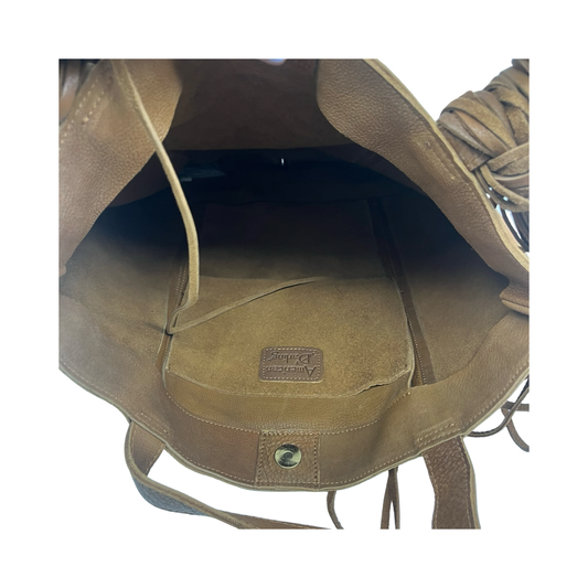 Tote Leather By Cmc In Brown, Size:Large