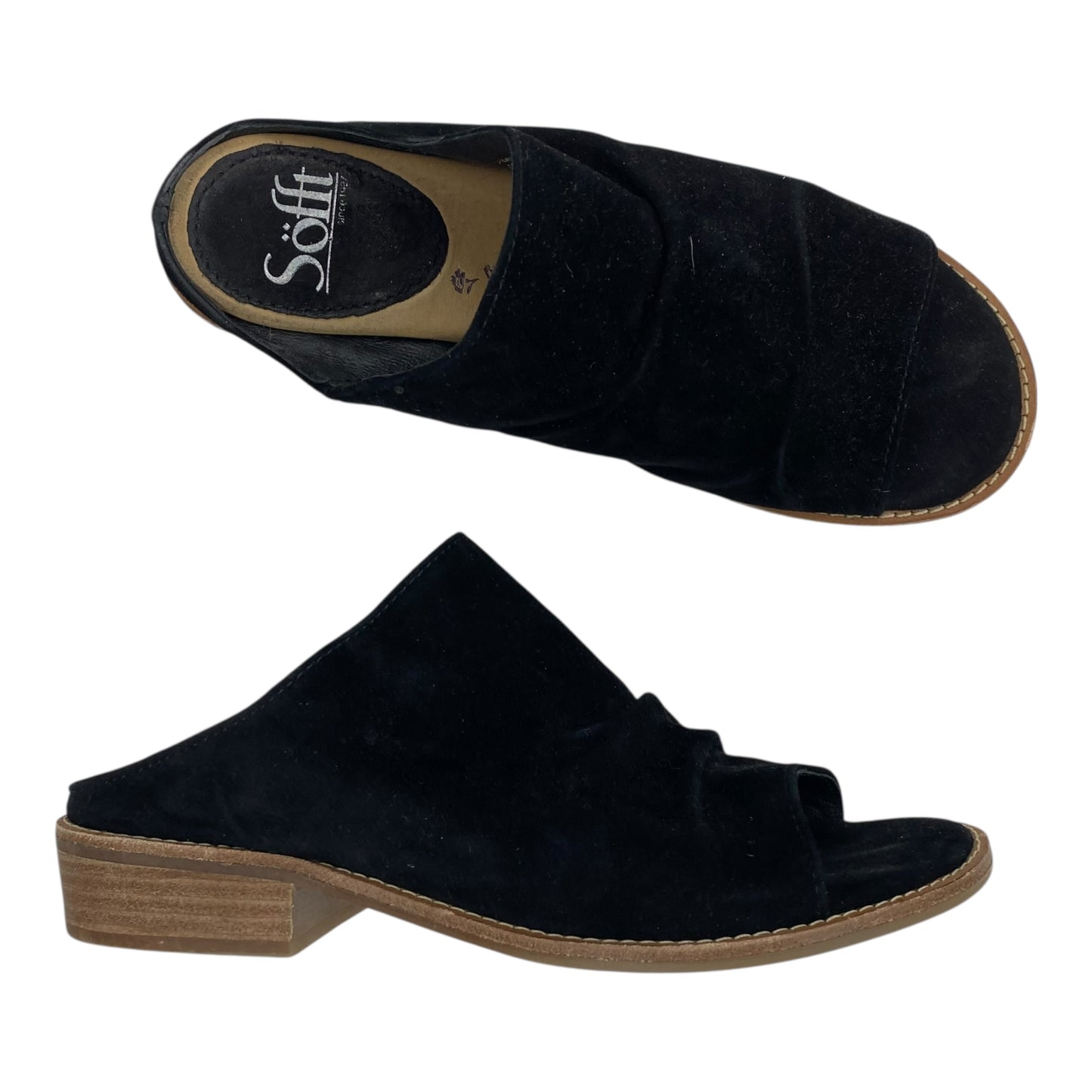 Sandals Flats By Sofft In Black, Size:6