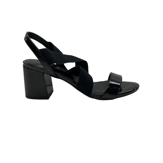 BLACK SANDALS HEELS BLOCK by ANNE KLEIN Size:7.5