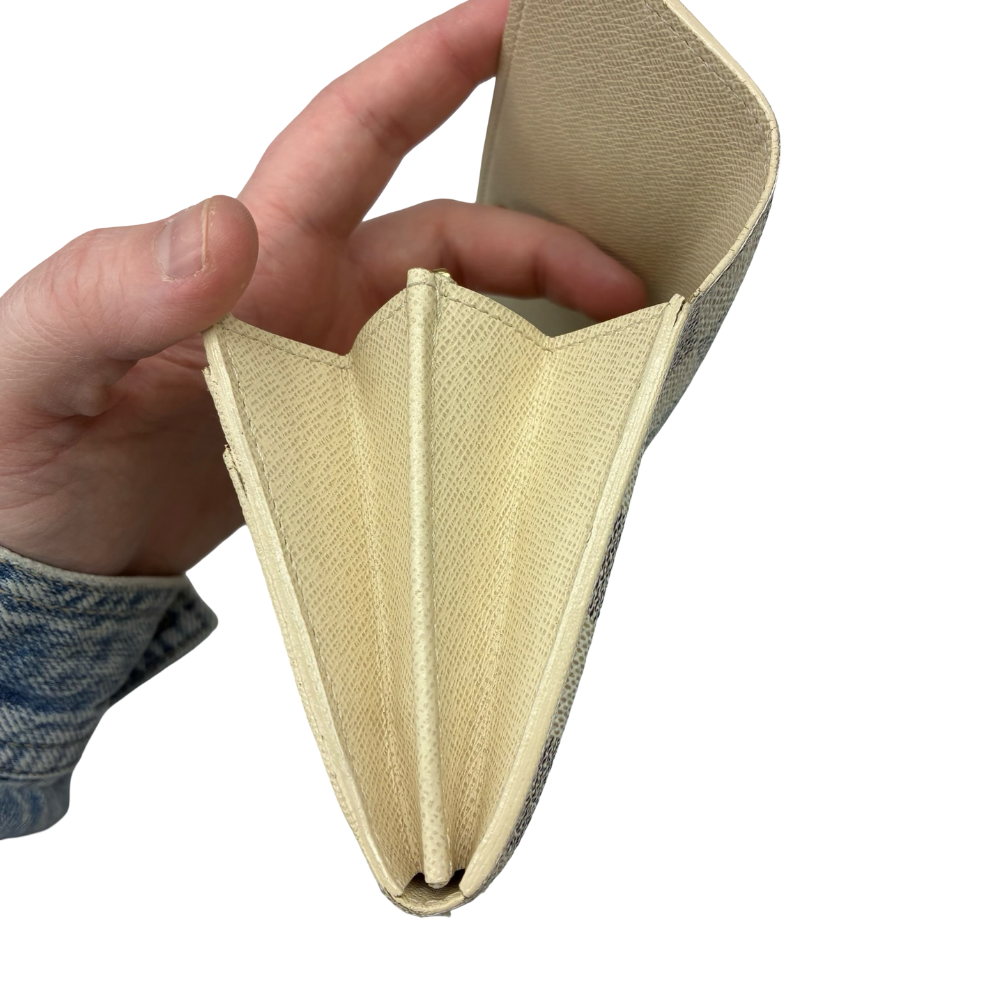 Wallet Luxury Designer By Louis Vuitton In Cream, Size:Medium