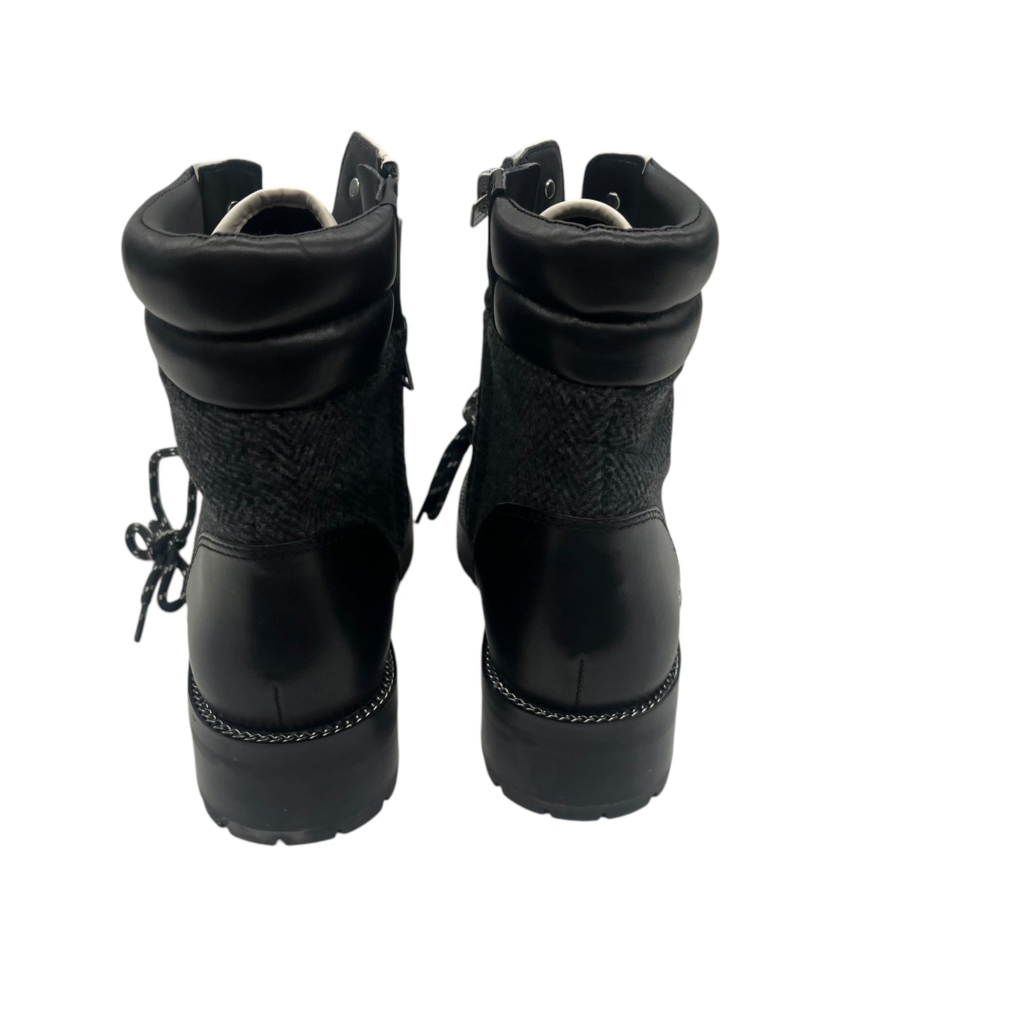 Boots Designer By Coach In Grey, Size:7.5