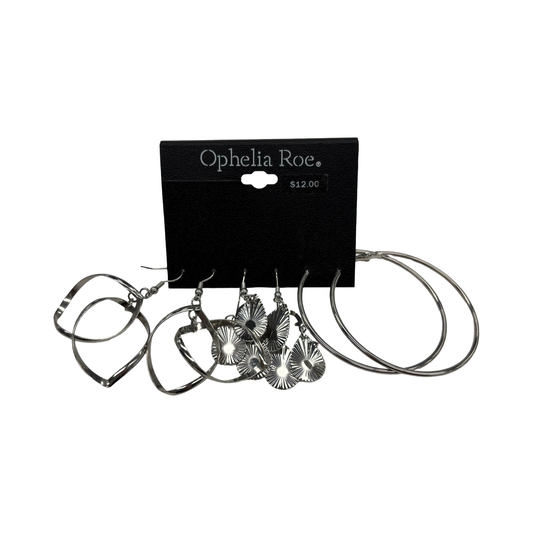 Earrings Dangle/Drop By Ophelia Roe In Silver, Size:03 Piece Set
