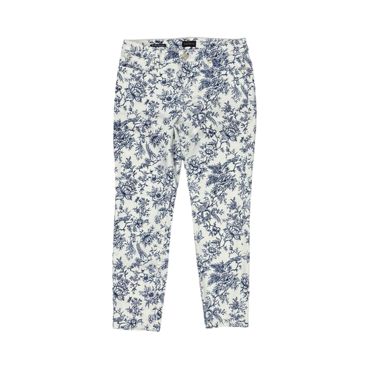 Jeans Straight By Talbots In Blue & White, Size:6P