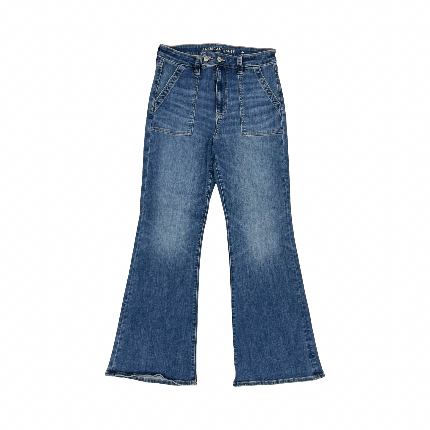 Jeans Flared By American Eagle In Blue Denim, Size:12