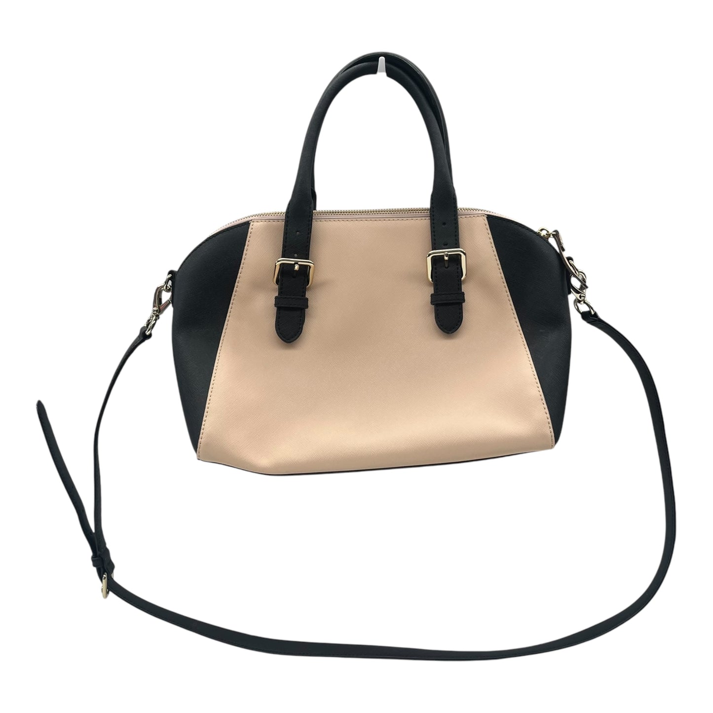 Handbag Designer By Kate Spade In Black & Tan, Size:Medium