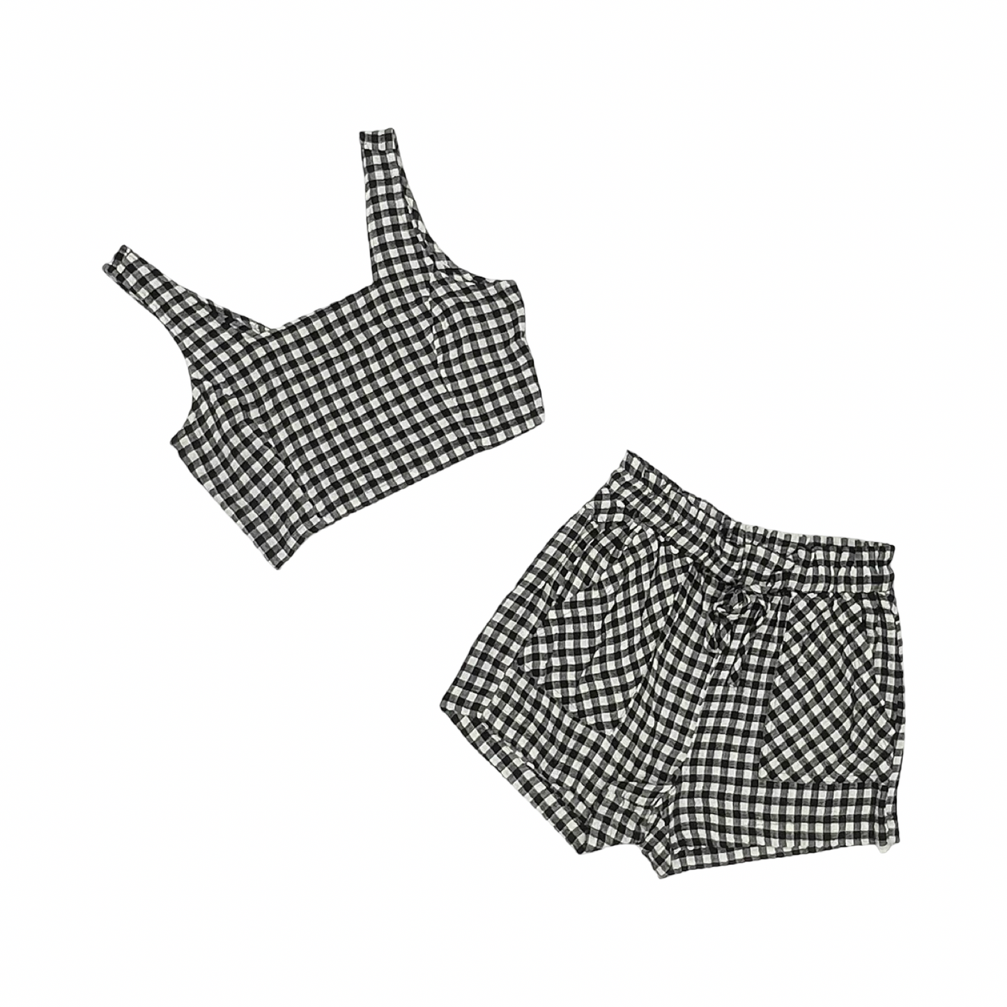 Shorts Set By Thread And Supply In Black & White, Size:M