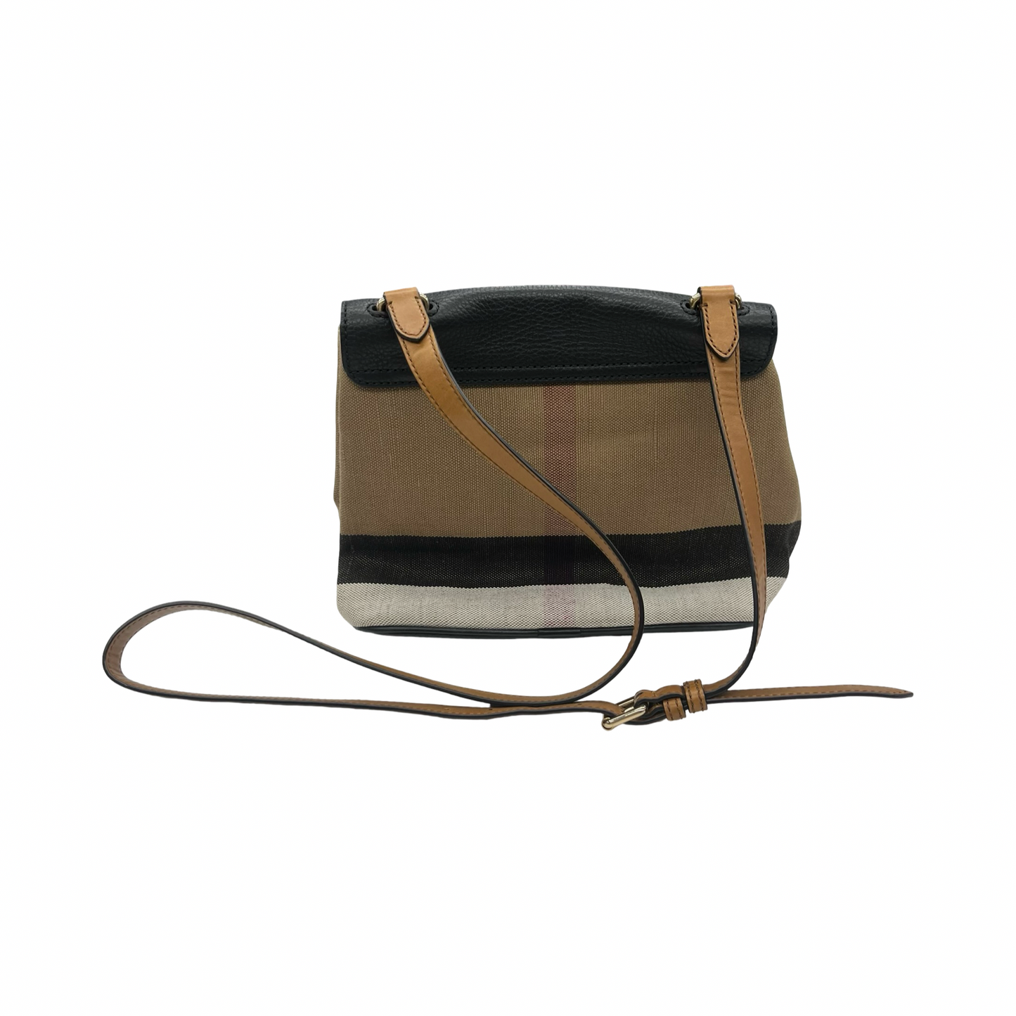 Crossbody Luxury Designer By Burberry In Black & Brown, Size:Medium