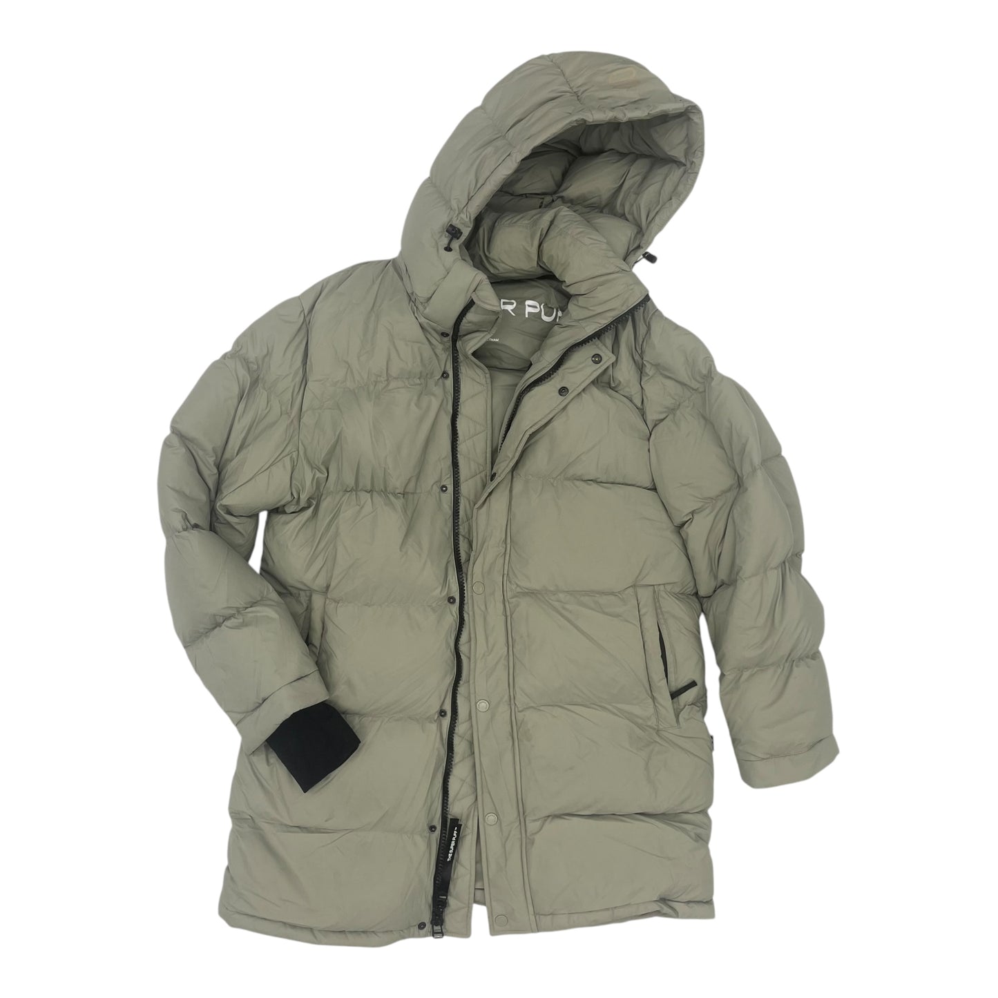 Coat Puffer & Quilted By Cma In Tan, Size:M